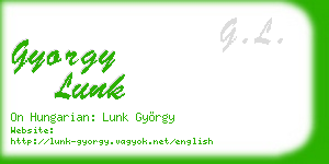 gyorgy lunk business card